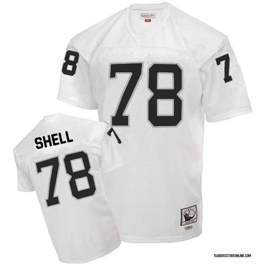 Mitchell and Ness Art Shell Las Vegas Raiders Men's Authentic White  Throwback Jersey