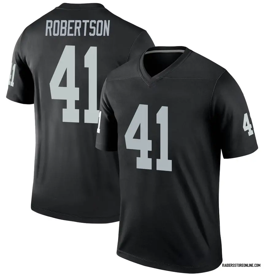 Nike Amik Robertson Las Vegas Raiders Youth Legend Black Jersey