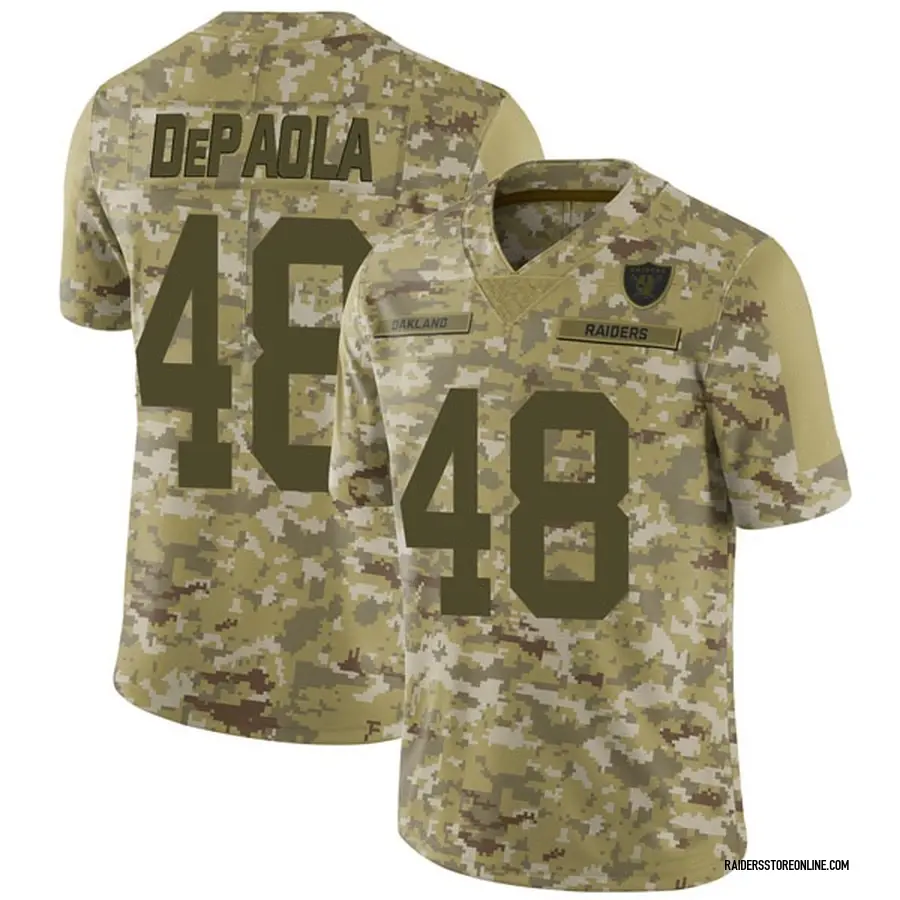 Nike Andrew DePaola Oakland Raiders Men's Limited Camo 2018 Salute to Service  Jersey