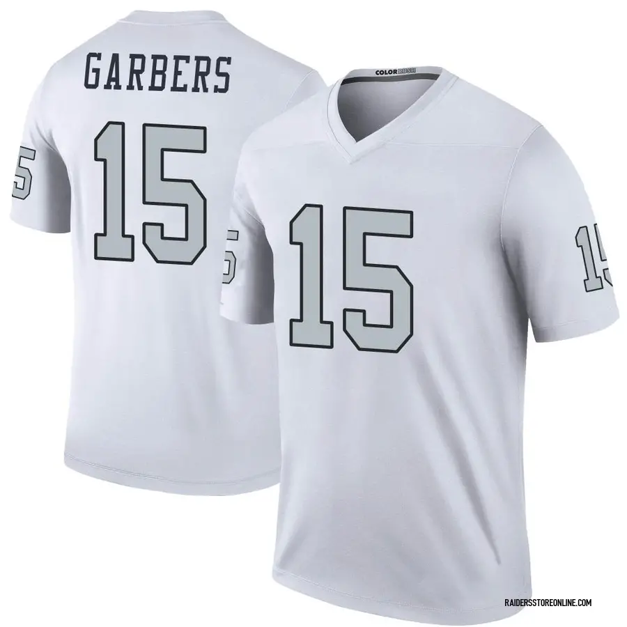 Nike Chase Garbers Las Vegas Raiders Men's Legend White Color Rush Jersey