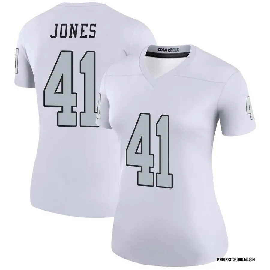 Nike Chris Jones Las Vegas Raiders Women's Legend White Color Rush Jersey