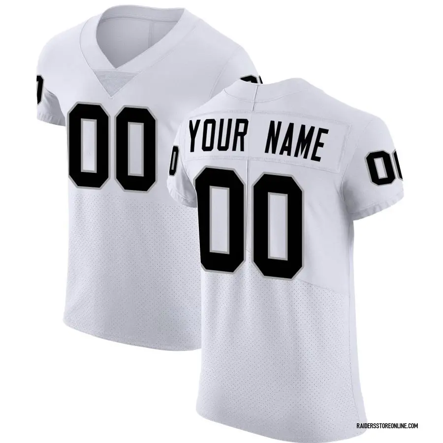 Nike Custom Las Vegas Raiders Men's Elite White Vapor Untouchable Jersey