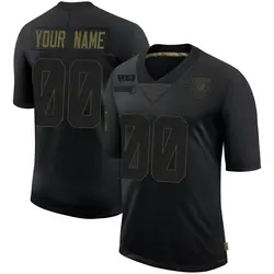 Nike Custom Las Vegas Raiders Men's Limited Black 2020 Salute To Service Jersey