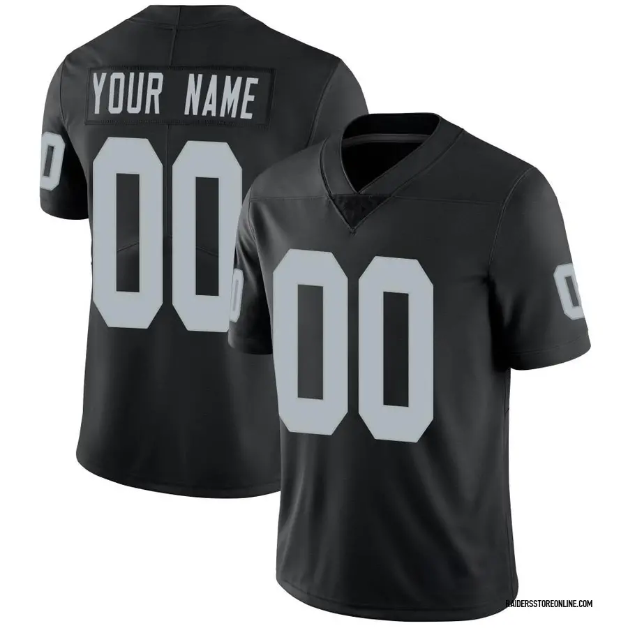 Nike Custom Las Vegas Raiders Men's Limited Black Team Color Vapor ...