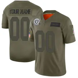 Nike Custom Las Vegas Raiders Men's Limited Camo 2019 Salute to Service Jersey