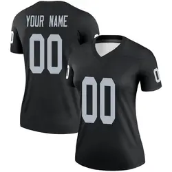 Nike Custom Las Vegas Raiders Women's Legend Black Jersey