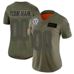 Nike Custom Las Vegas Raiders Women's Limited Camo 2019 Salute to Service Jersey