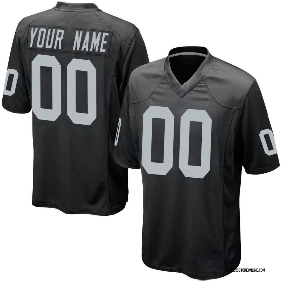 Nike Custom Las Vegas Raiders Youth Game Black Team Color