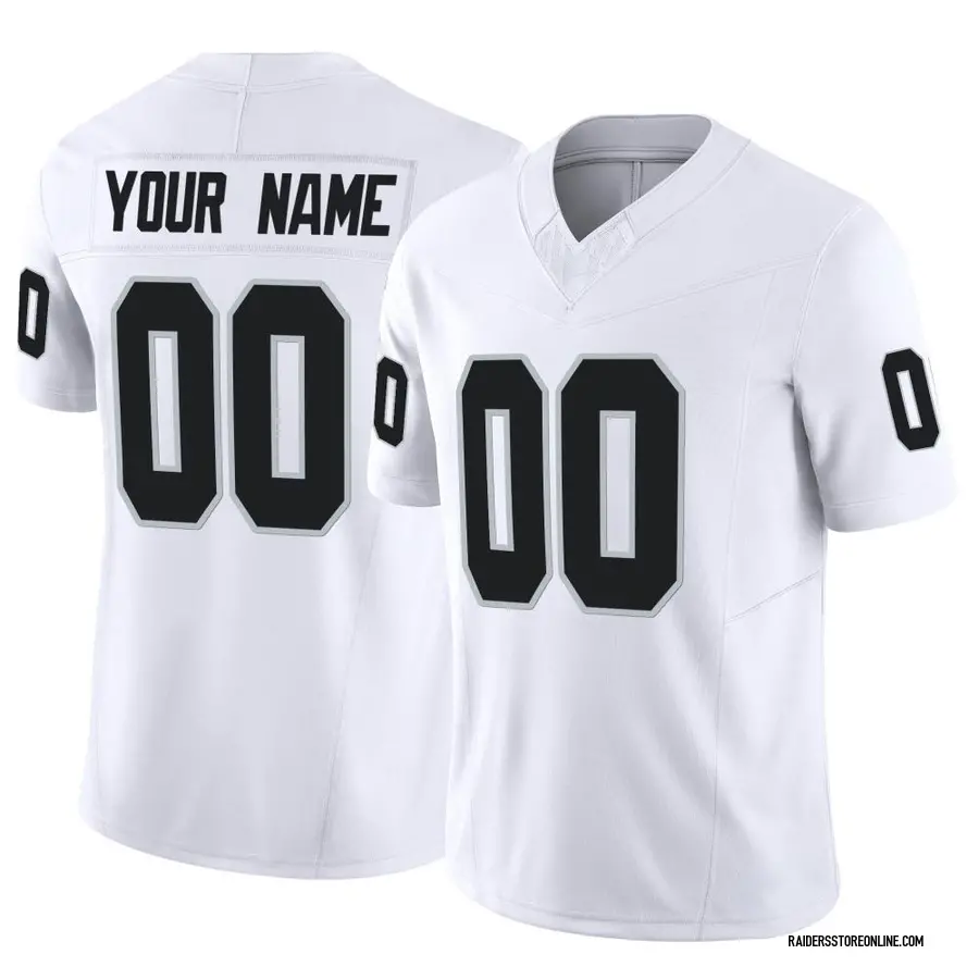 Nike Custom Las Vegas Raiders Youth Limited White Vapor F.U.S.E. Jersey