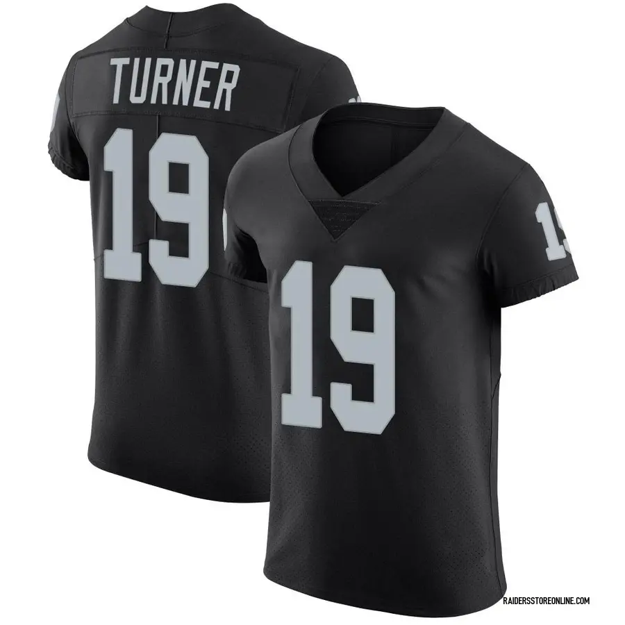 Nike DJ Turner Las Vegas Raiders Men's Elite Black Team Color Vapor  Untouchable Jersey