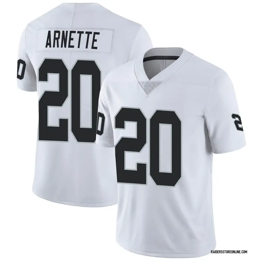 Las Vegas Raiders Nike Game Road Jersey - White - Damon Arnette - Mens