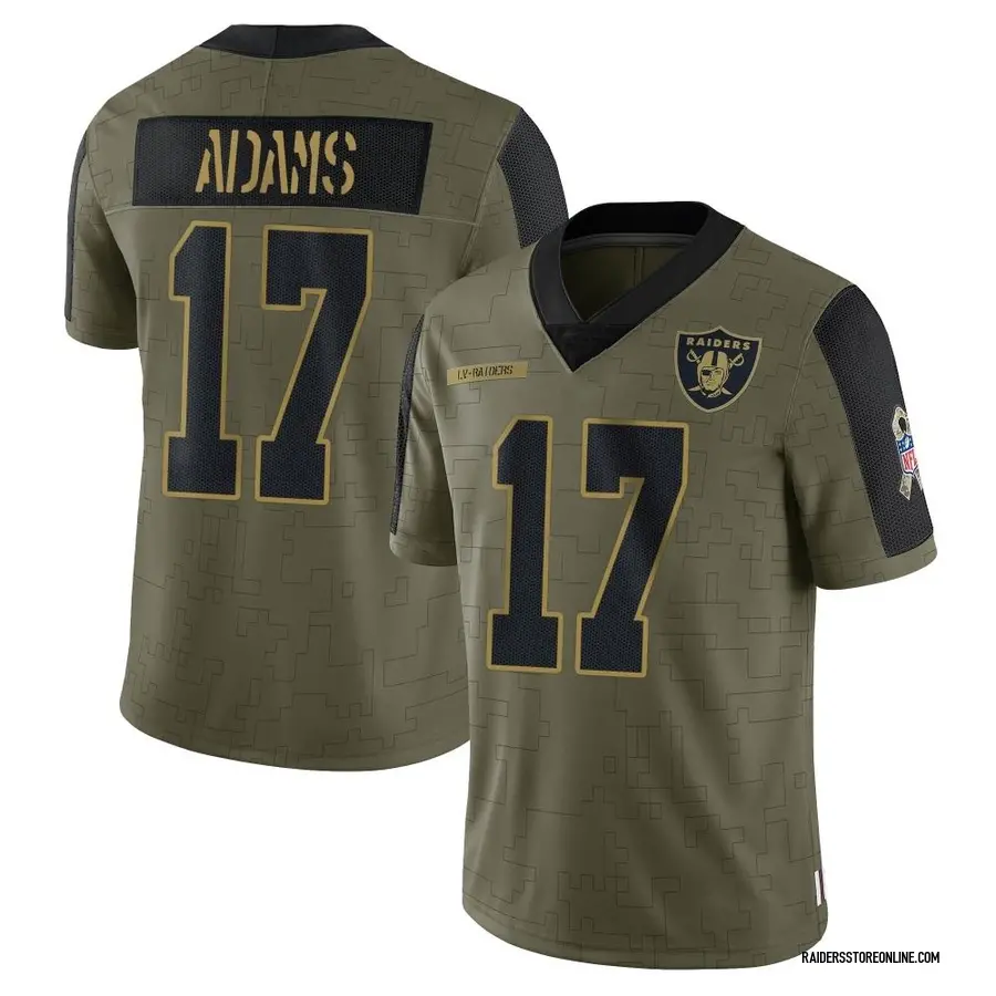 Nike Davante Adams Las Vegas Raiders Youth Limited Olive 2021 Salute To  Service Jersey