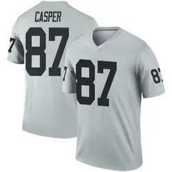 OAKLAND RAIDERS DAVE CASPER #87 SIGNED CUSTOM HOME JERSEY GHOST JSA