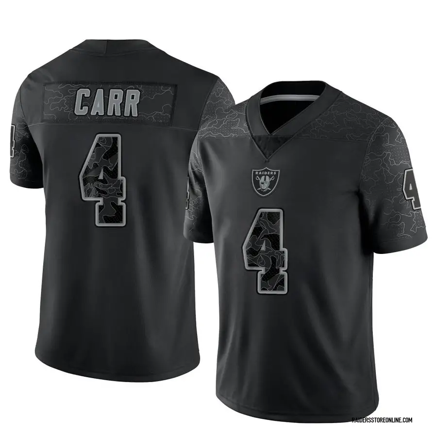 Nike Nfl Las Vegas Raiders Reflective Carr #4 Jersey in Black for Men