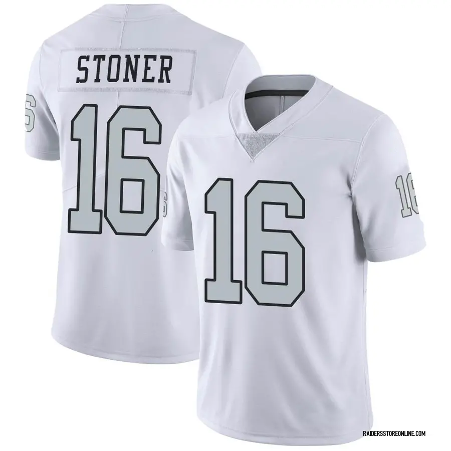 Nike Dillon Stoner Las Vegas Raiders Men's Limited White Color Rush Jersey