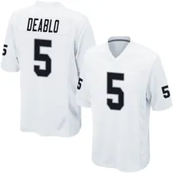 Women's Divine Deablo Las Vegas Raiders No.5 Limited Color Rush Jersey -  White