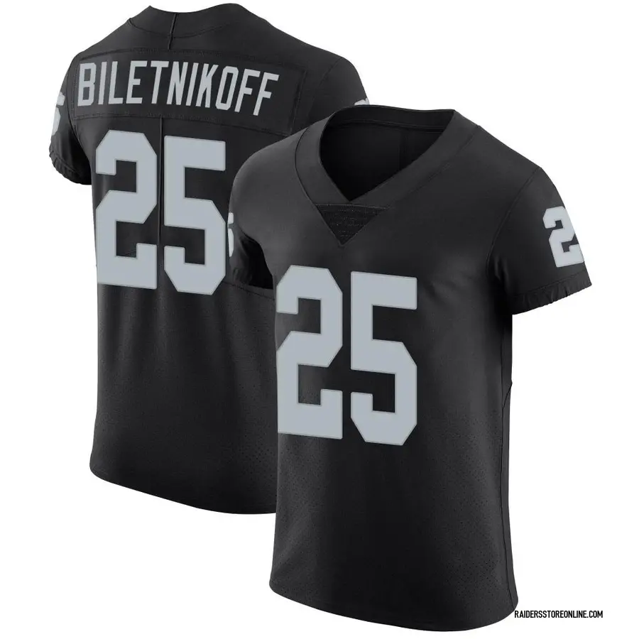 Nike Fred Biletnikoff Las Vegas Raiders Men's Elite Black Team Color Vapor  Untouchable Jersey