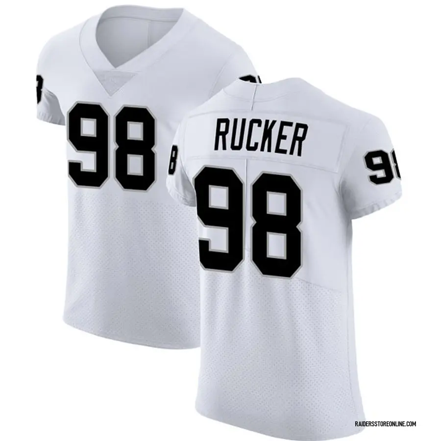 Nike Frostee Rucker Oakland Raiders Men's Elite White Vapor Untouchable  Jersey