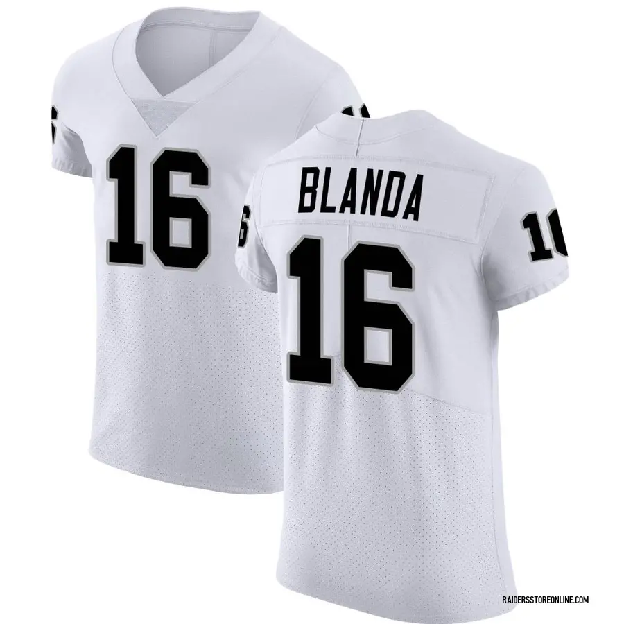 Las Vegas Raiders Nike Game Road Jersey - White - Custom - Mens