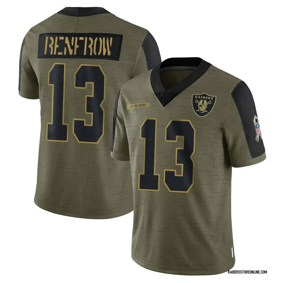 Nike Hunter Renfrow Las Vegas Raiders Men's Limited Olive 2021 Salute To  Service Jersey