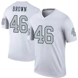 Ike Brown Las Vegas Raiders Men's Brown Name & Number Logo Long Sleeve T- Shirt - Ash