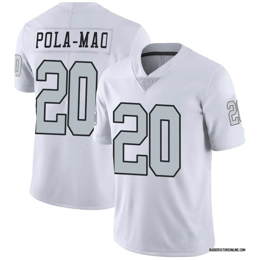 Nike Isaiah Pola-Mao Las Vegas Raiders Men's Legend White Color Rush Jersey