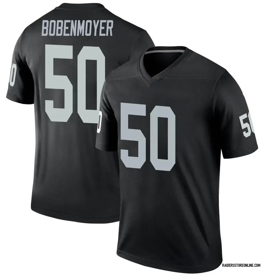 Men's Nike Jacob Bobenmoyer Black Las Vegas Raiders Game Player Jersey Size: 4XL