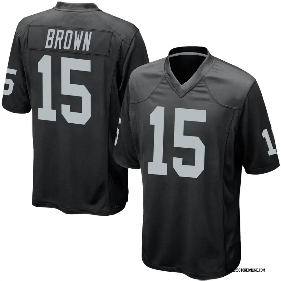 Nike John Brown Las Vegas Raiders Men's Game Black Team Color Jersey