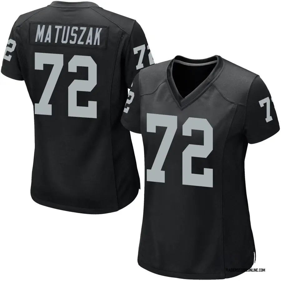 Nike John Matuszak Las Vegas Raiders Women's Game Black Team Color Jersey