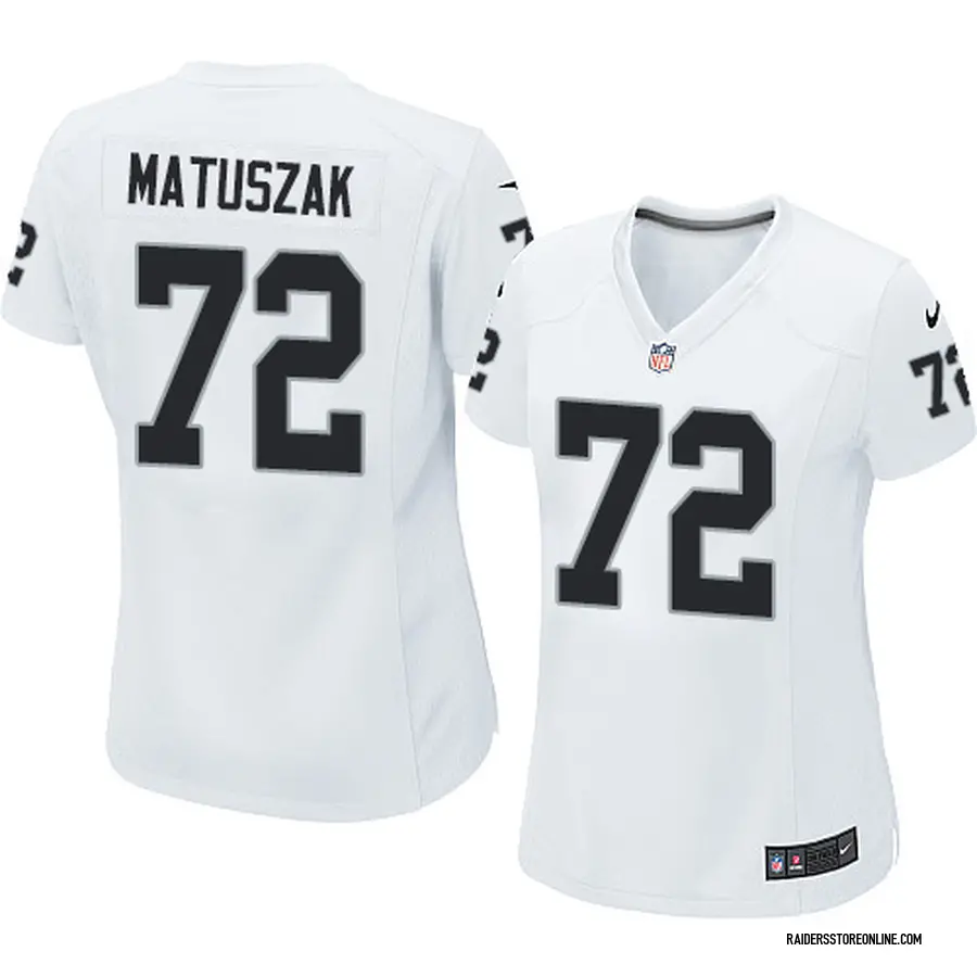 Mitchell and Ness John Matuszak Las Vegas Raiders Men's Authentic White Throwback  Jersey