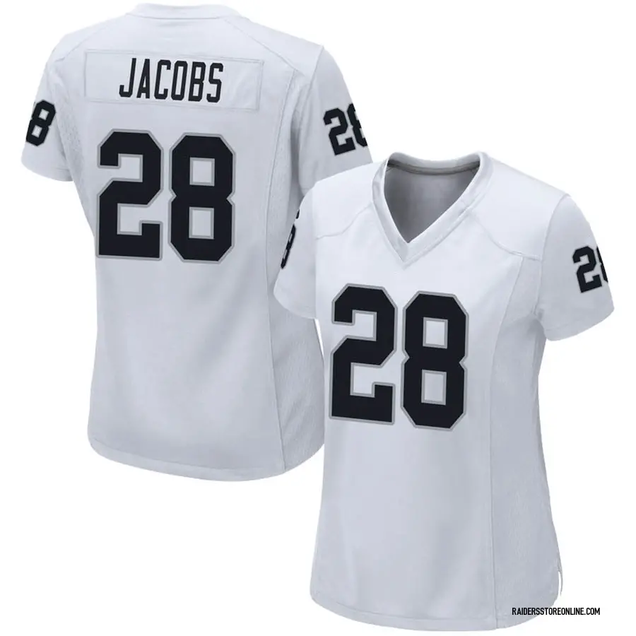 Women's Nike Josh Jacobs White Las Vegas Raiders Player Game Team Jersey