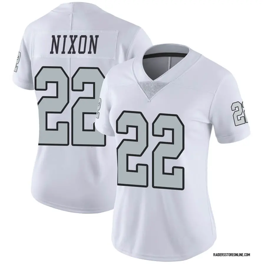 Nike Keisean Nixon Las Vegas Raiders Men's Limited White Color Rush Jersey