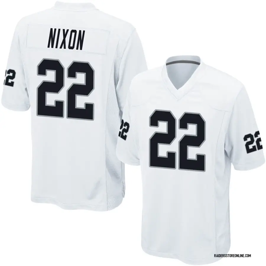 Nike Keisean Nixon Las Vegas Raiders Youth Game White Jersey