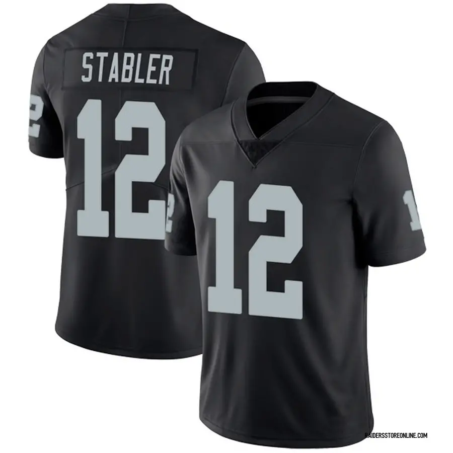 Nike Ken Stabler Las Vegas Raiders Men's Limited Black Team Color Vapor ...