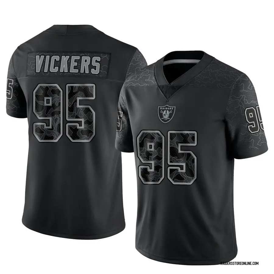Nike Kendal Vickers Las Vegas Raiders Men's Limited Black Reflective Jersey