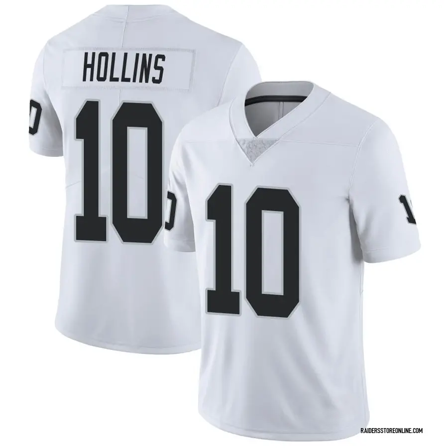 Las Vegas Raiders #10 Mack Hollins White Vapor Untouchable Limited Stitched  Jersey