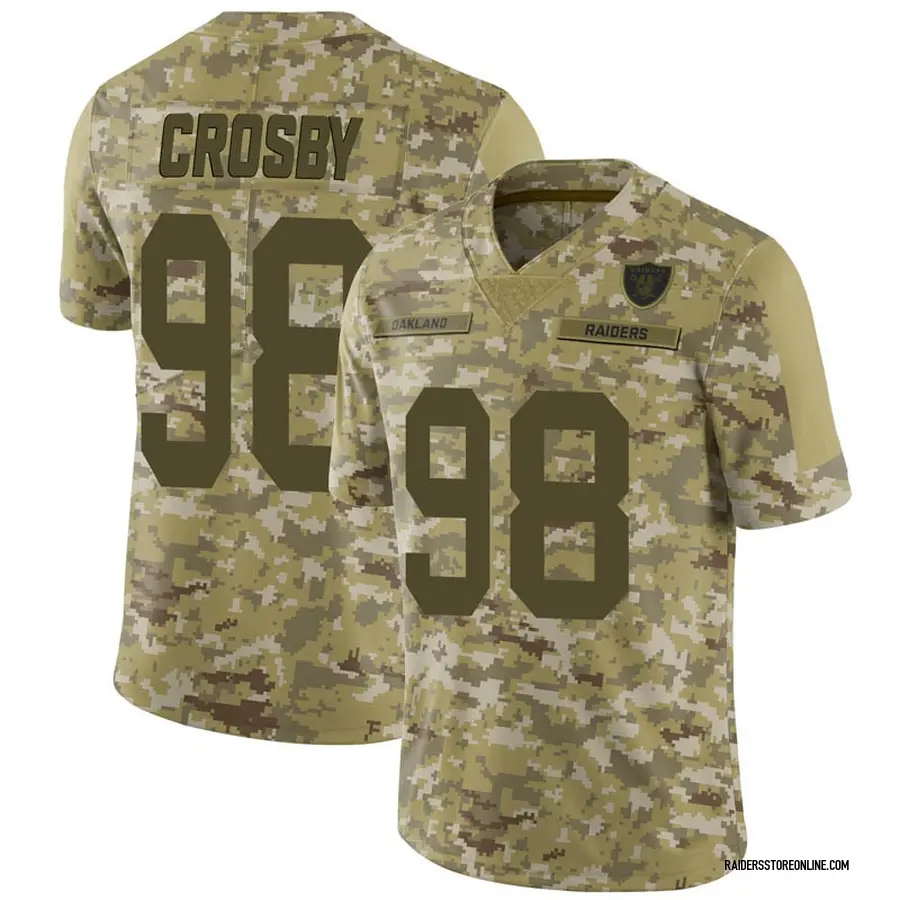 Nike Maxx Crosby Las Vegas Raiders Men's Limited Camo 2018 Salute to  Service Jersey