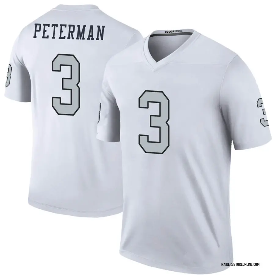 Nike Nathan Peterman Las Vegas Raiders Men's Legend White Color Rush Jersey