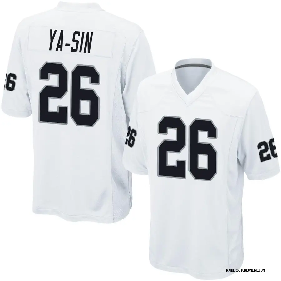 Nike Rock Ya-Sin Las Vegas Raiders Men's Game White Jersey