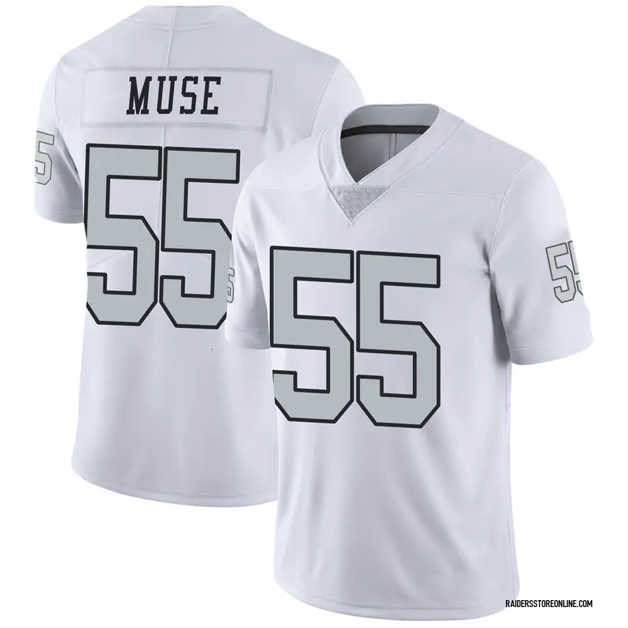 Nike Tanner Muse Las Vegas Raiders Men's Limited White Color Rush Jersey