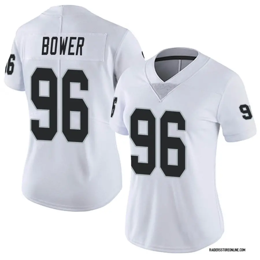 Nike Tashawn Bower Las Vegas Raiders Youth Limited White Color Rush Jersey