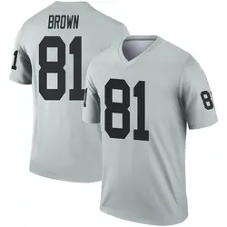 Nike Tim Brown Las Vegas Raiders Men's Legend Inverted Silver Jersey