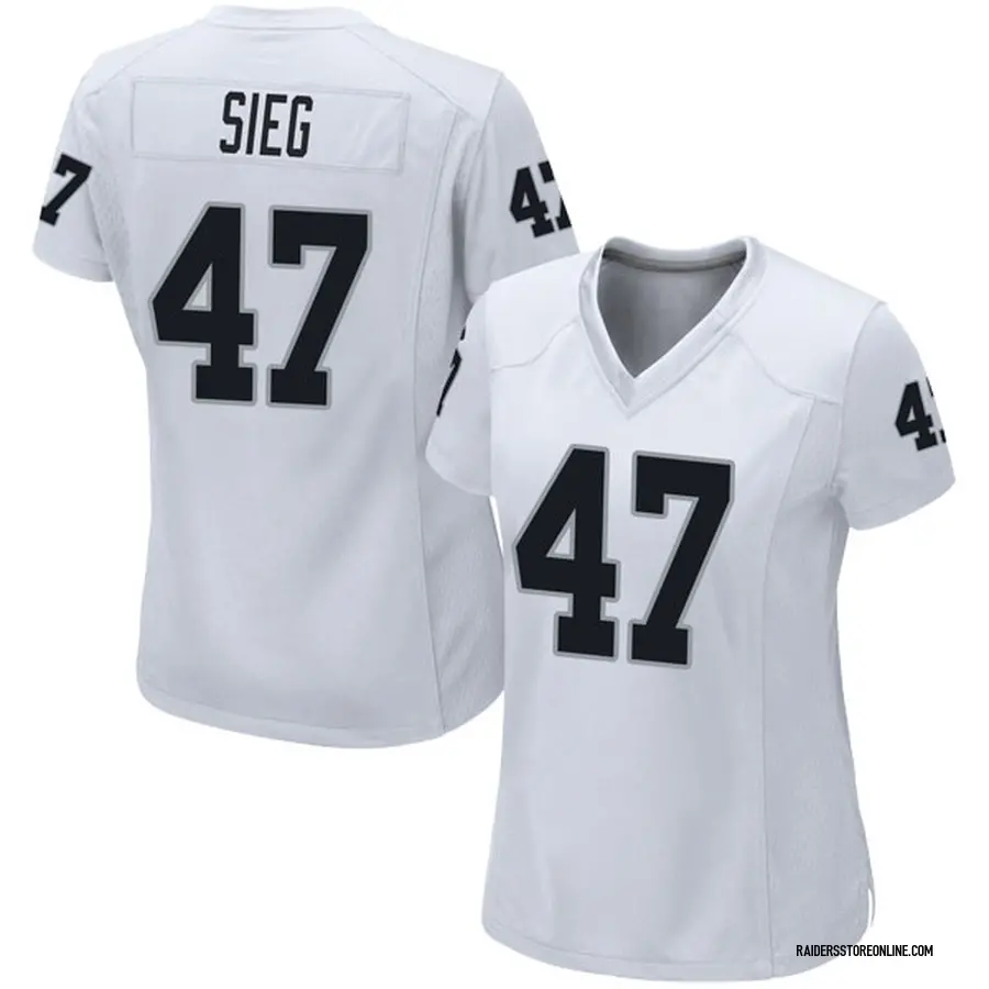 Nike Trent Sieg Las Vegas Raiders Women's Game White Jersey