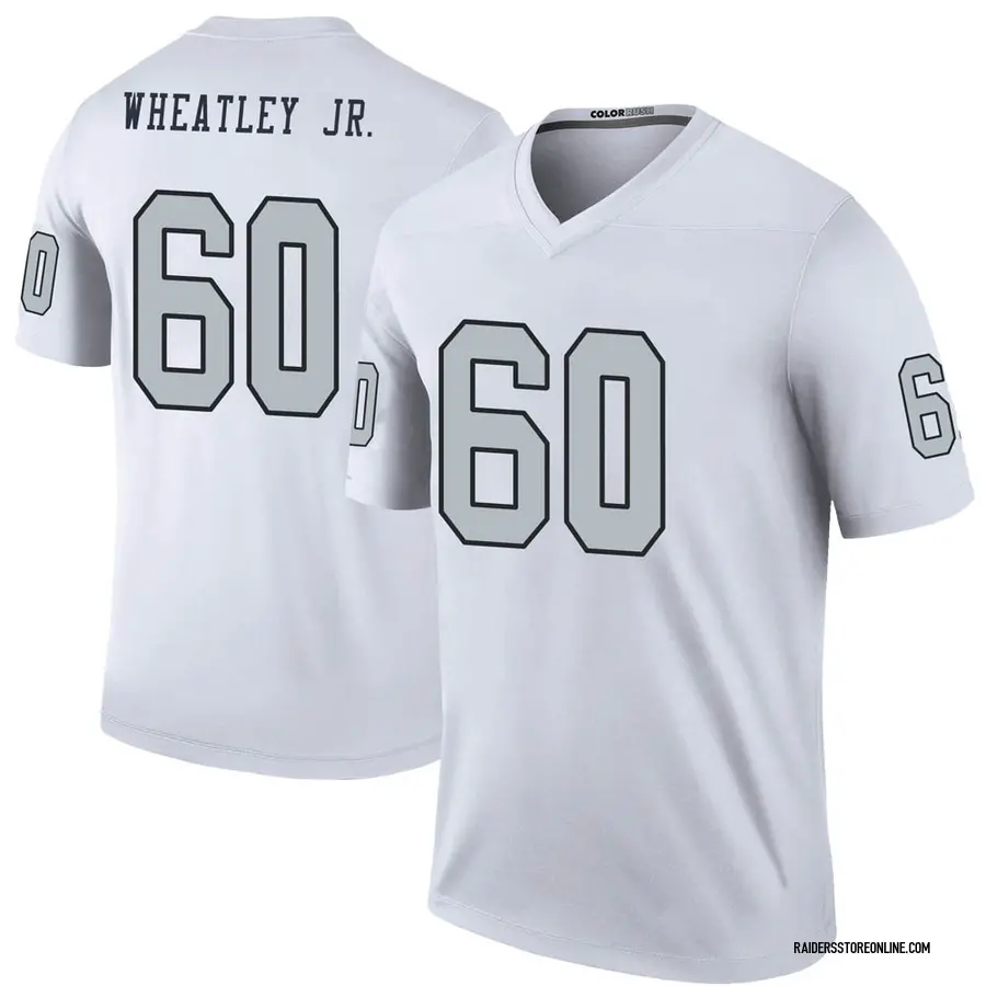 Nike Tyrone Wheatley Jr. Las Vegas Raiders Men's Legend White Color Rush  Jersey