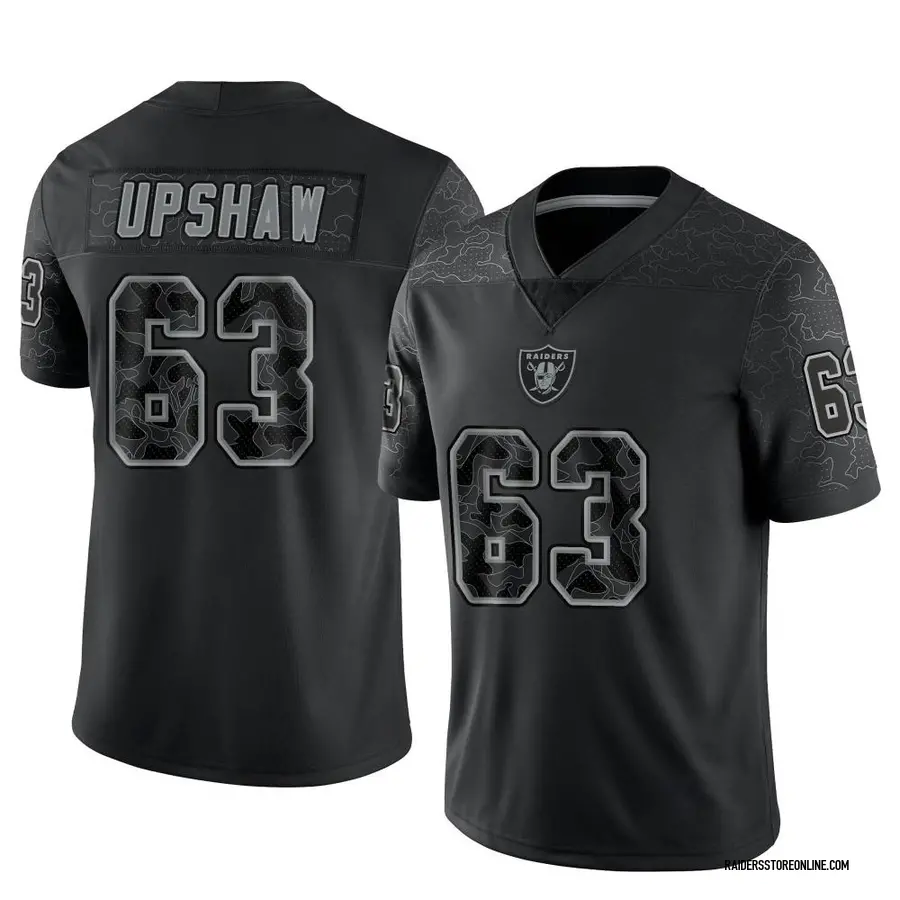 Nike Wilson Gene Upshaw Las Vegas Raiders Men's Limited Black Reflective  Jersey