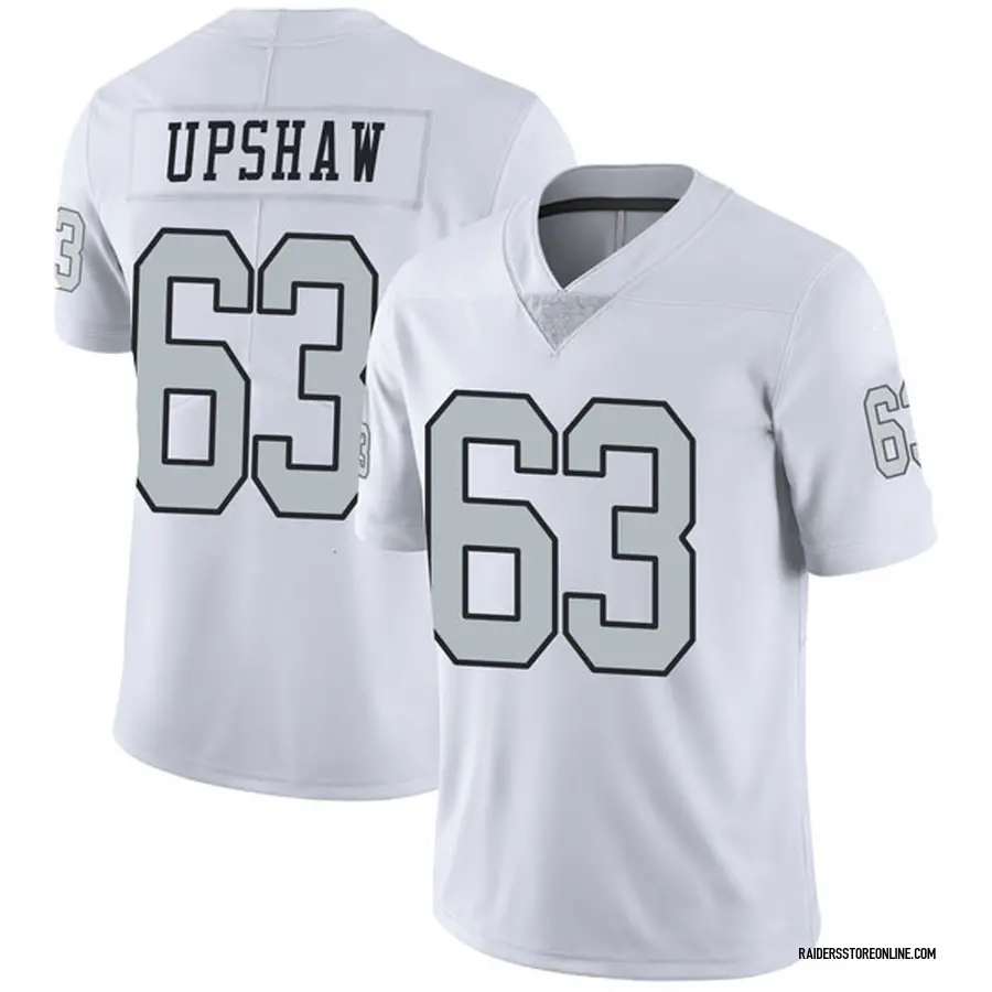 Nike Wilson Gene Upshaw Las Vegas Raiders Men's Limited White Color Rush  Jersey